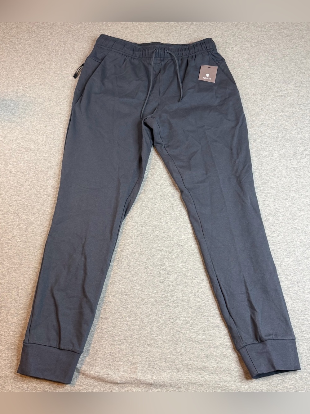Apana Jogger Mens Size Medium Gray Active Performance Pants Moisture Wicking NWT